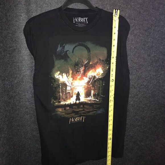 The‎ Hobbit T-shirt Battle of the Five Armies Medium T-Shirt Black Dragon Fire - Picture 7 of 9